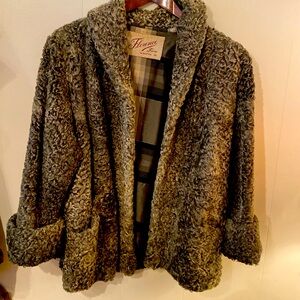 50s vintage curly lamb Shorty jacket